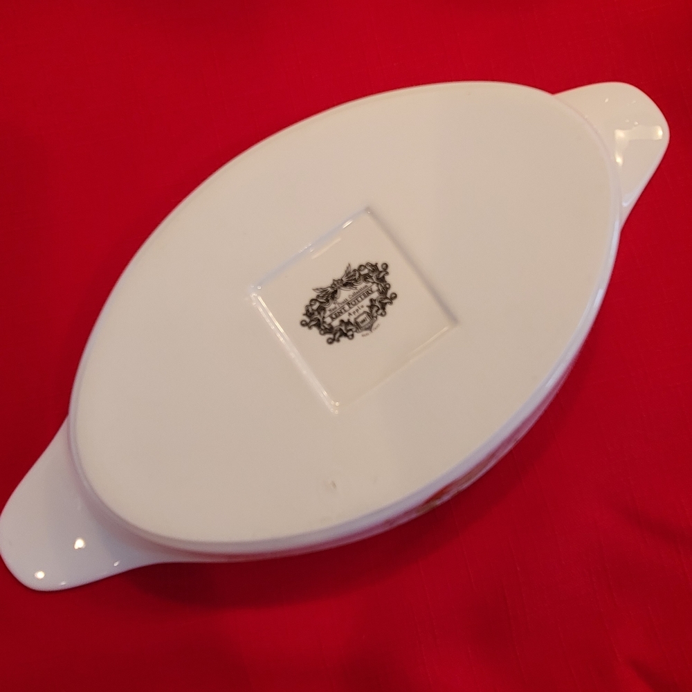 NWOT Oval Baking Dish Kent Pottery New Fruit Collection Apple Oblong Casserole - Picture 6 of 12
